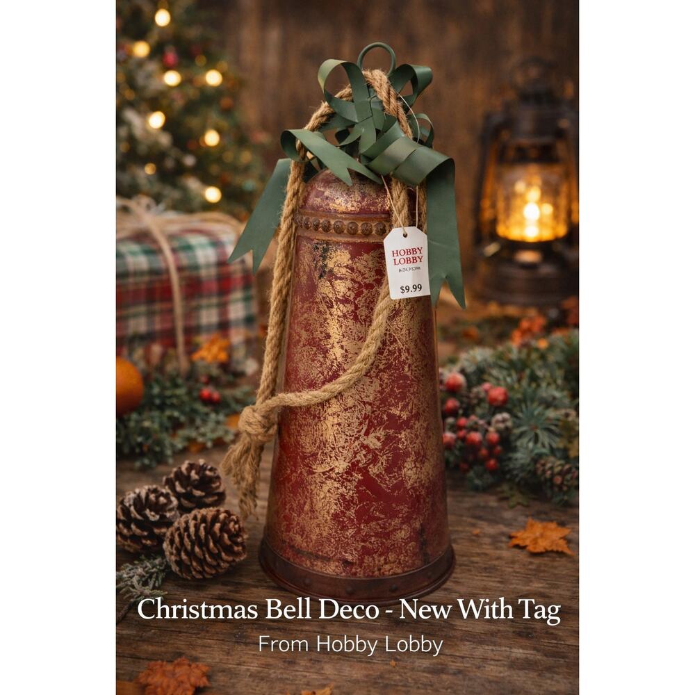 Christmas Bell Holiday Decor New With Tag Hobby Lobby